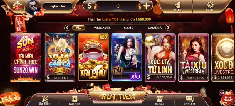 top 5 game bai doi thuong noi bat tren sunwin